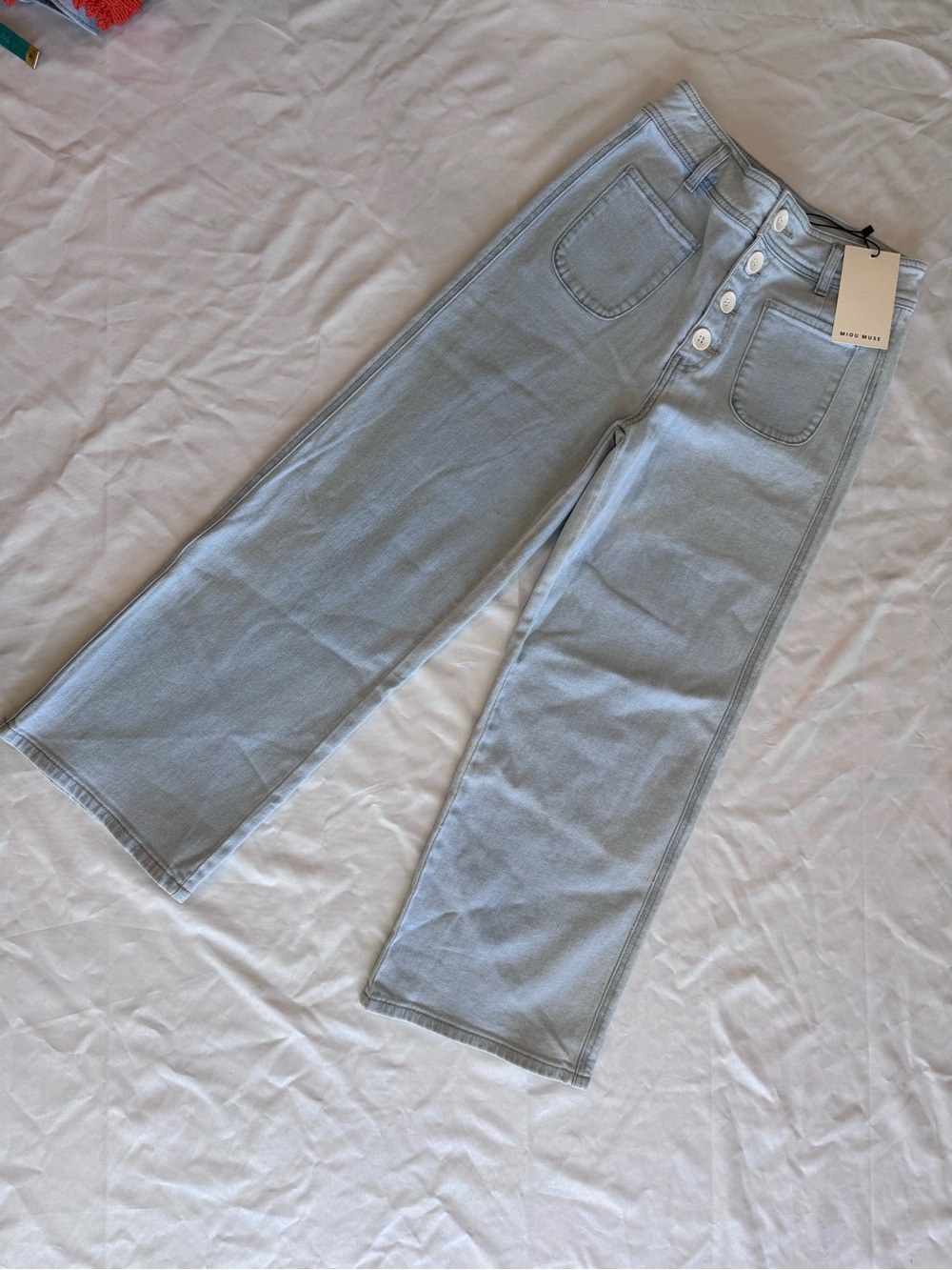 New Miou Mise straight wide leg jeans M